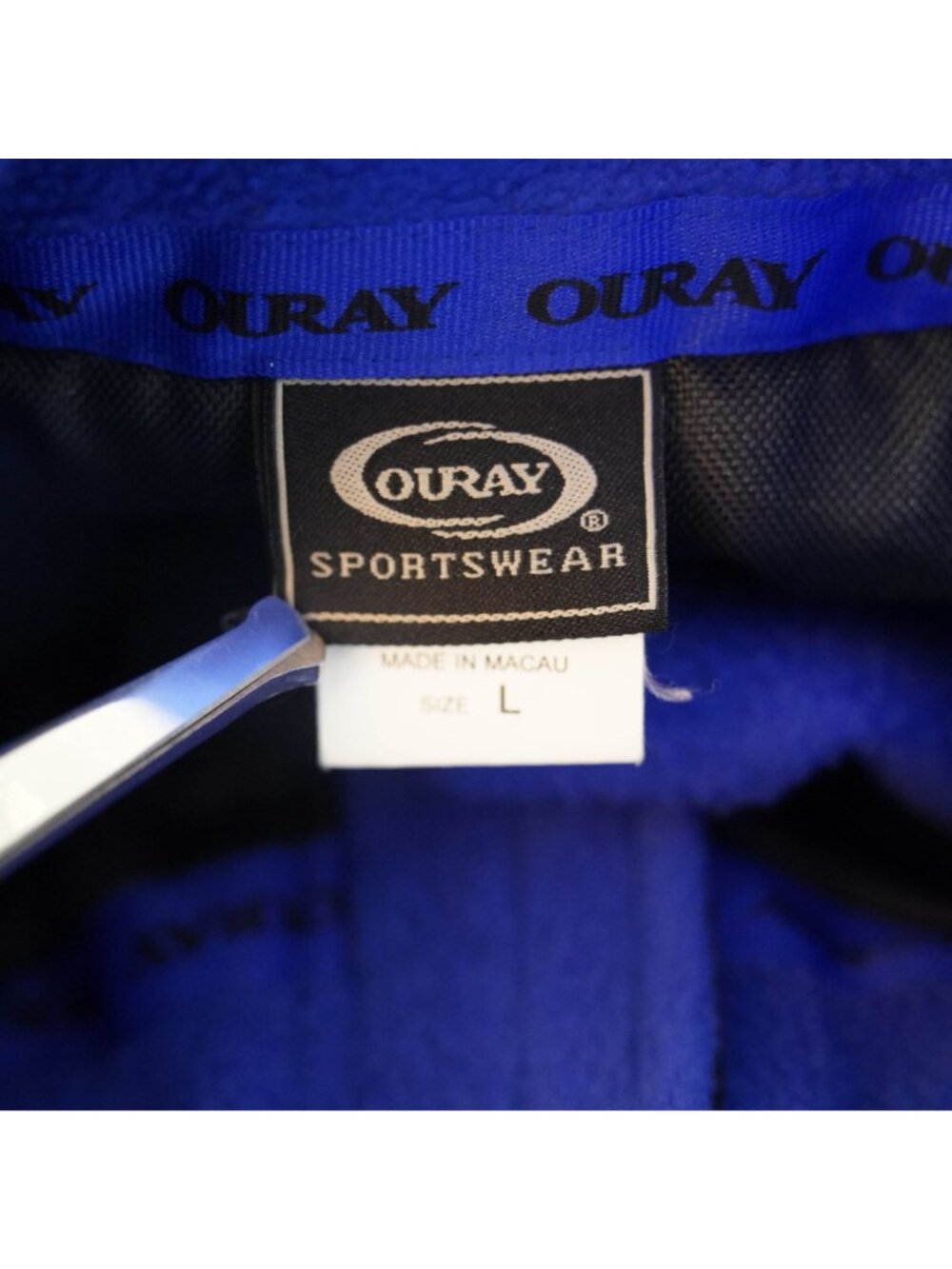 Y2K Ouray Aspen Colorado Fleece Sweatshirt Mens L Blue 1/4 Zip Pullover Ski - Picture 5 of 11